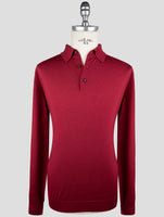 Kiton Burgundy Cashmere Silk Sweater Polo