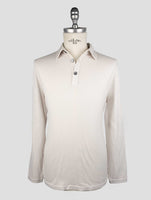 Kiton Beige Cotton Cashmere Sweater Polo