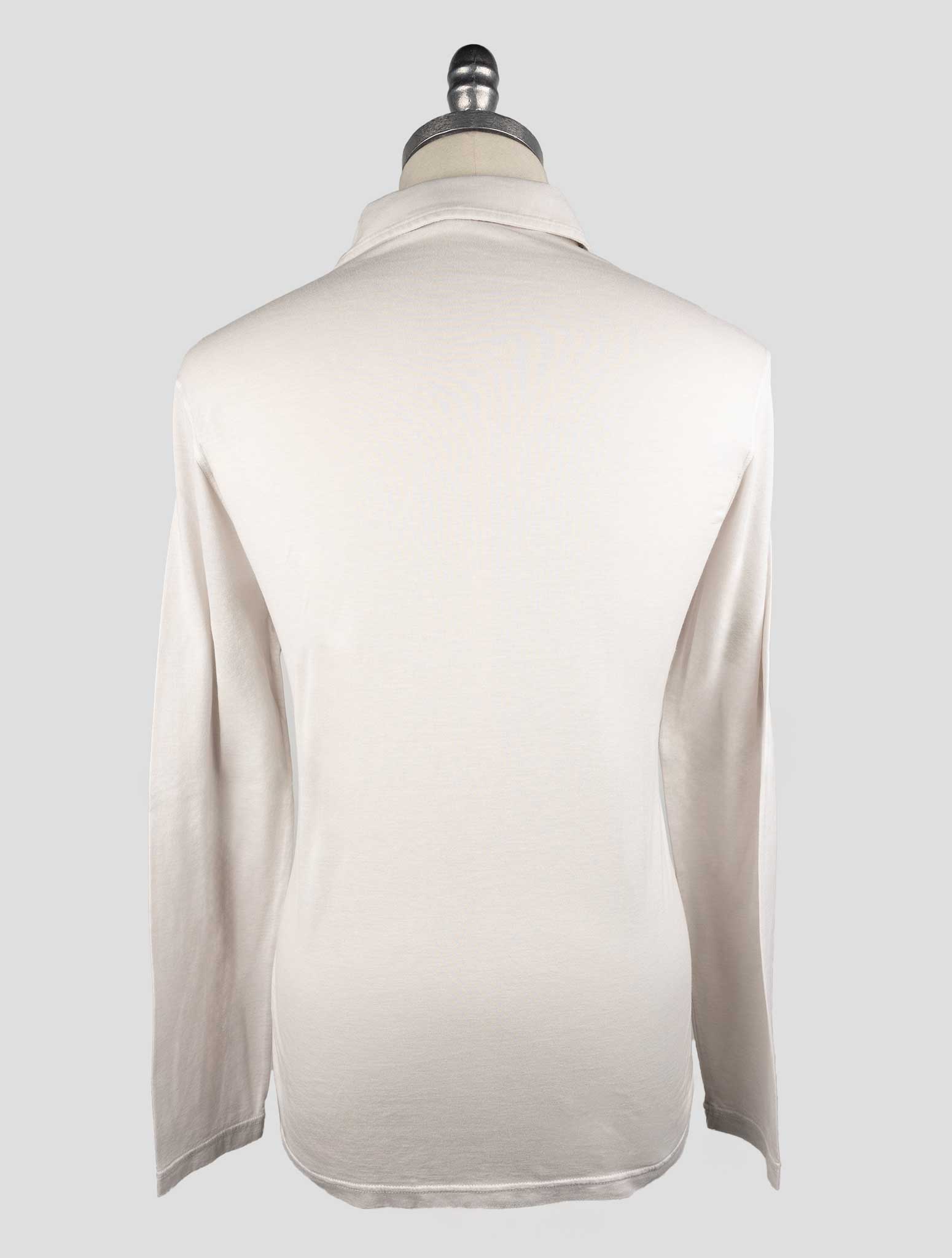 Kiton Beige Cotton Cashmere Sweater Polo