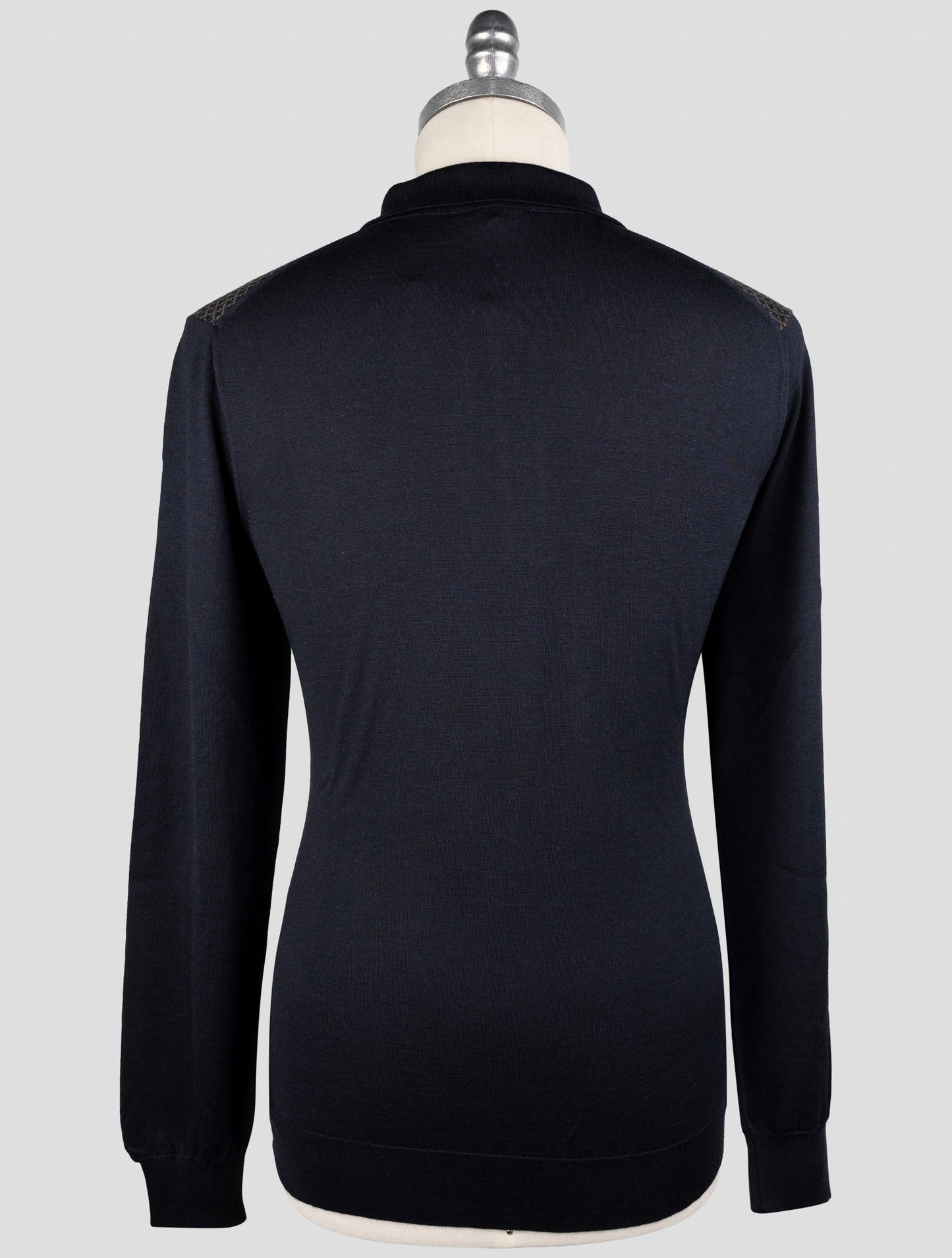 Kiton Blue Yellow Silk Cashmere Sweater Polo