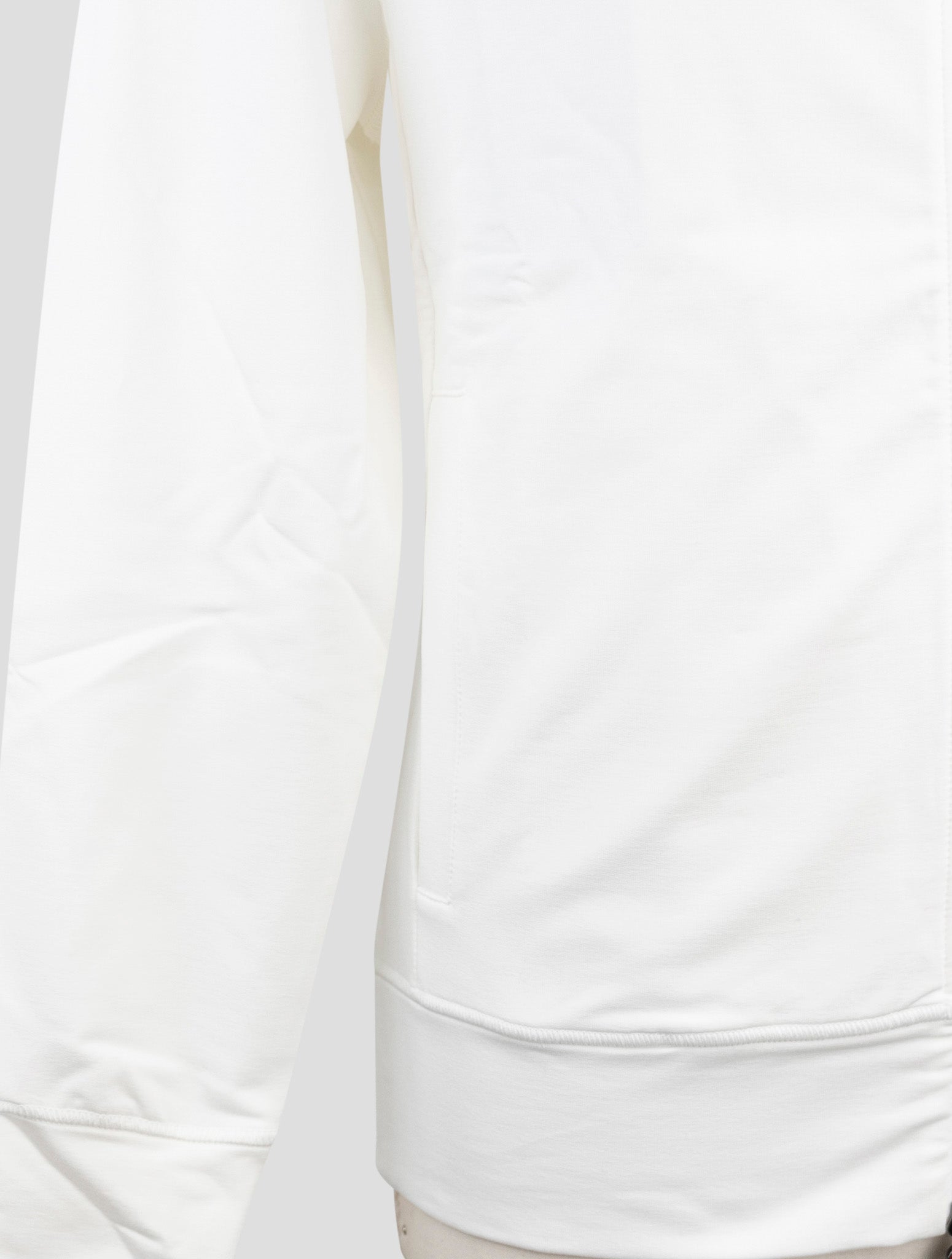 Kiton White Cotton Ea Sweater Full Zip Hoodie