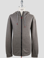 Kiton Gray Cashmere Pa Sweater Full Zip Hoodie