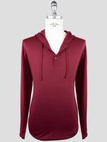 Kiton Burgundy Cashmere Silk Sweater Hoodie