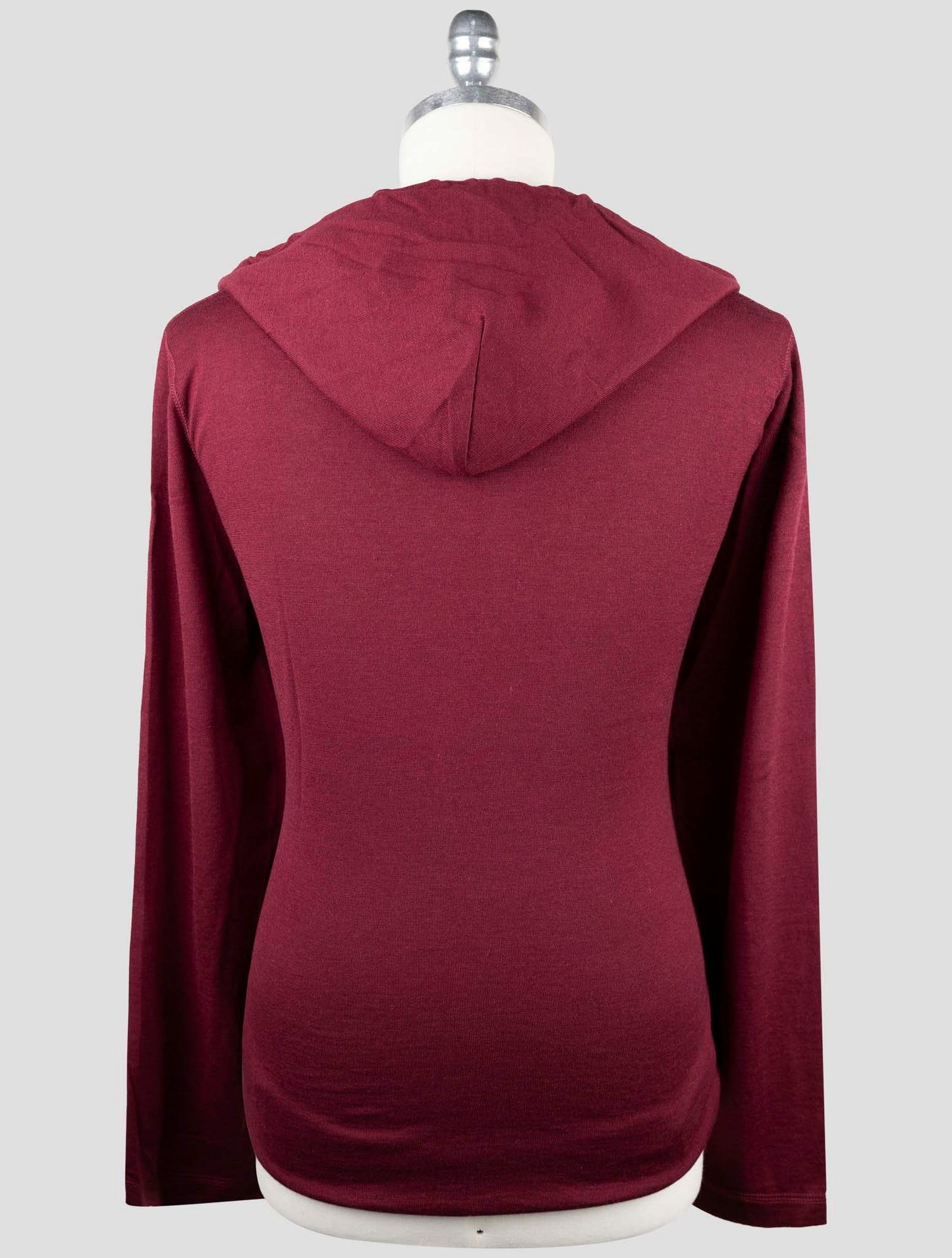 Kiton Burgundy Cashmere Silk Sweater Hoodie