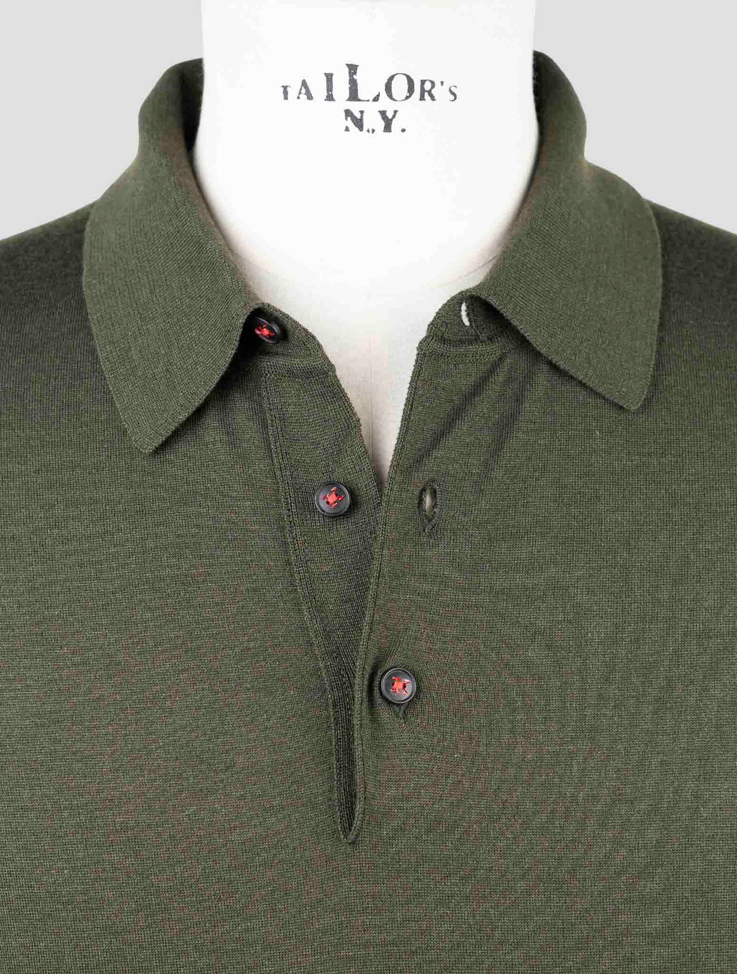 Kiton Green Cashmere Silk Sweater Polo