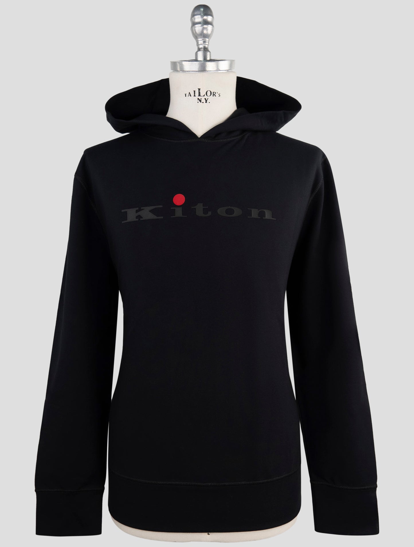 Kiton Blue Cotton Ea Sweater Hoodie