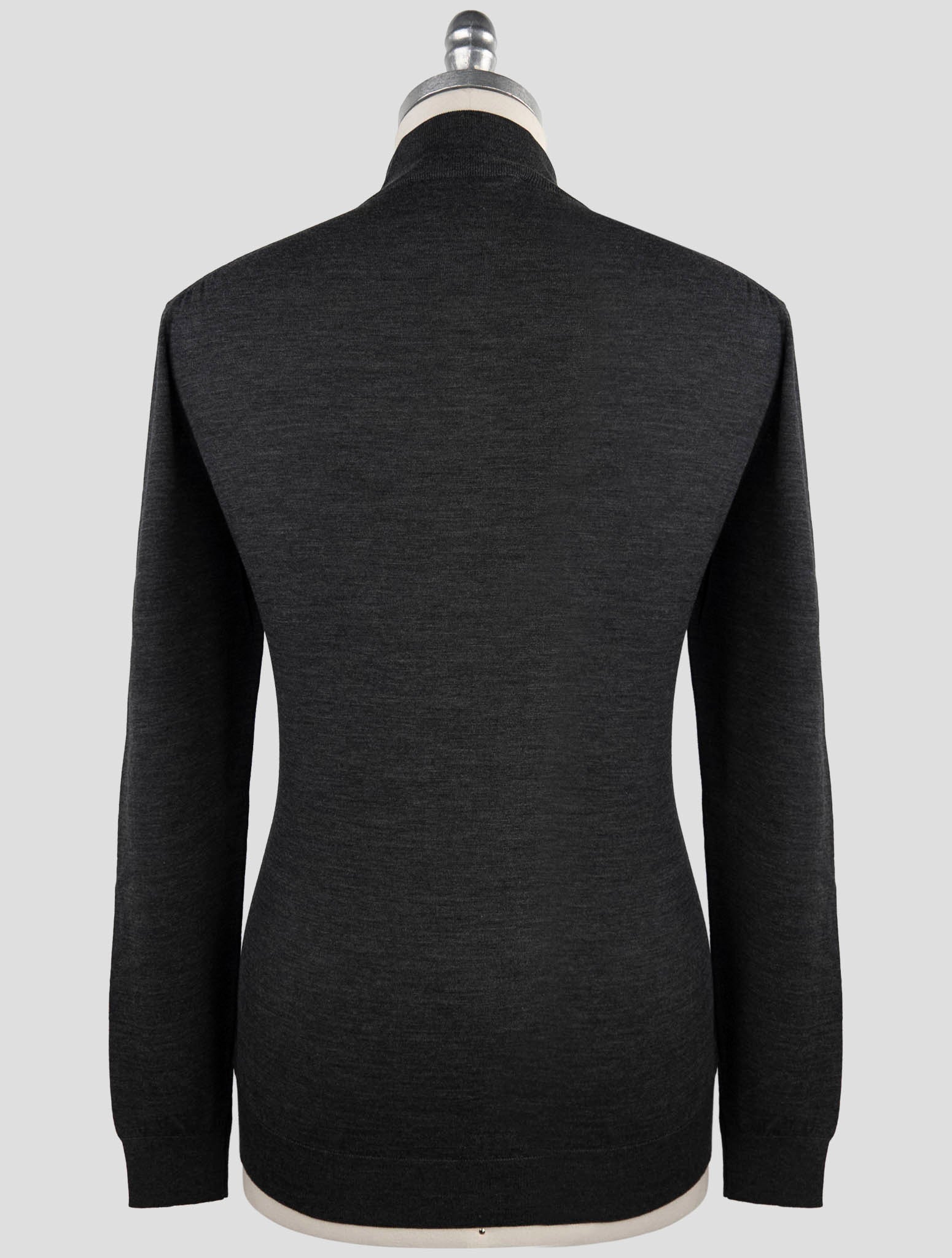 Kiton Dark Gray Wool Sweater Polo
