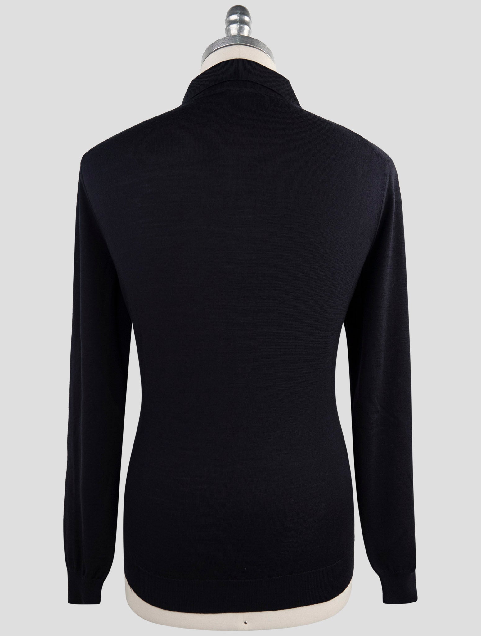 Kiton Dark Blue Cotton Sweater Polo