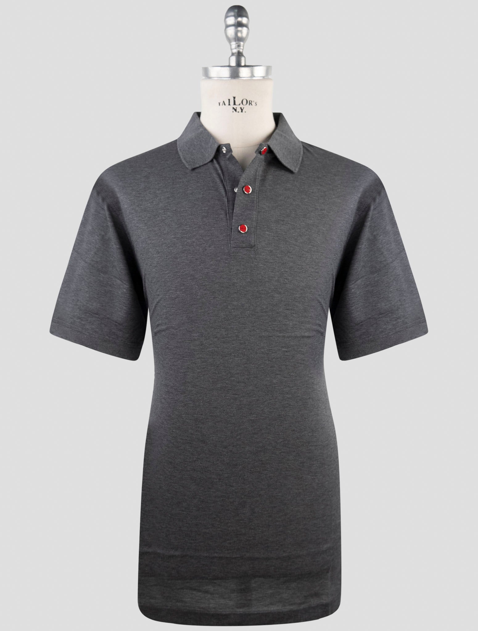 Kiton Gray Cotton Polo