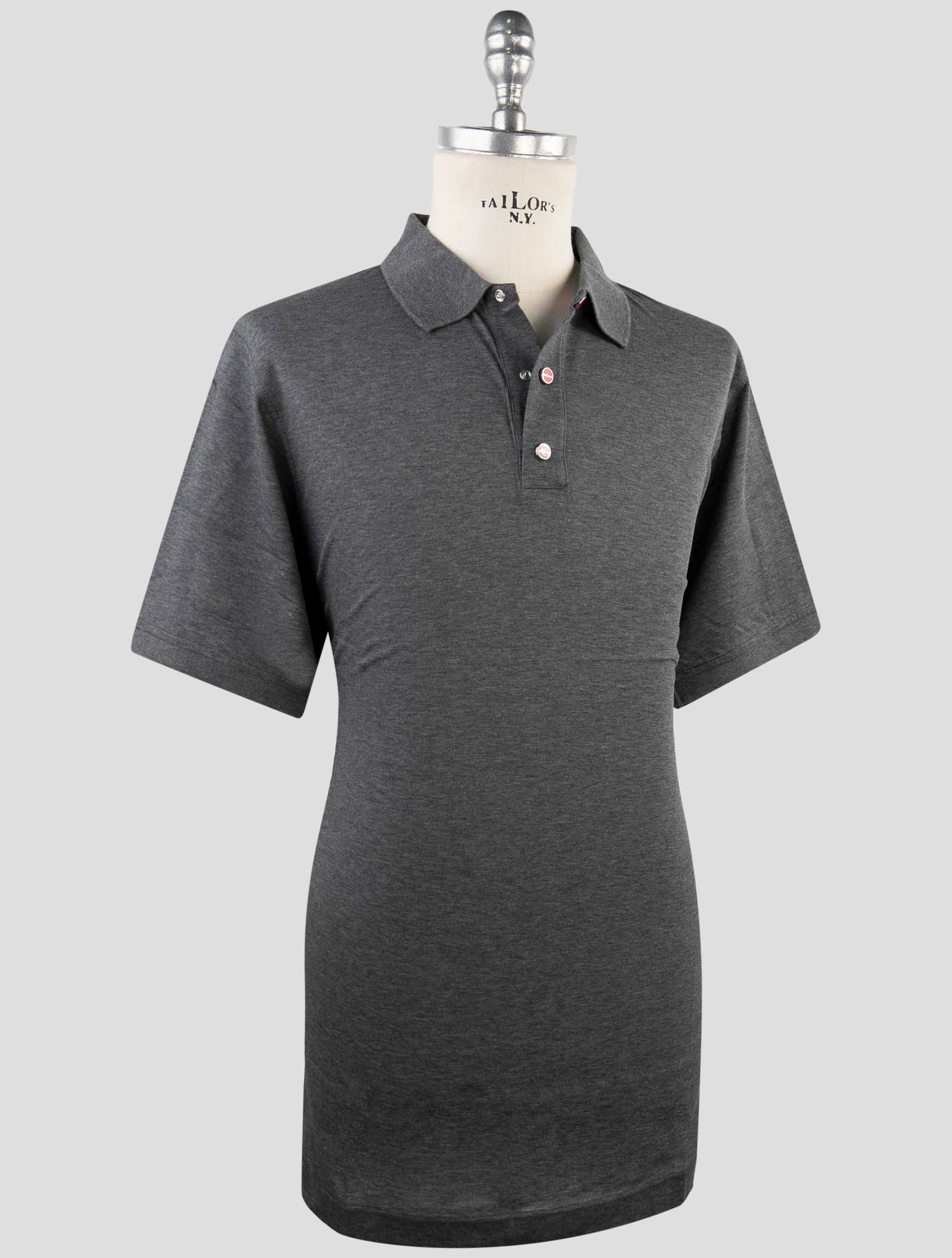 Kiton Gray Cotton Polo