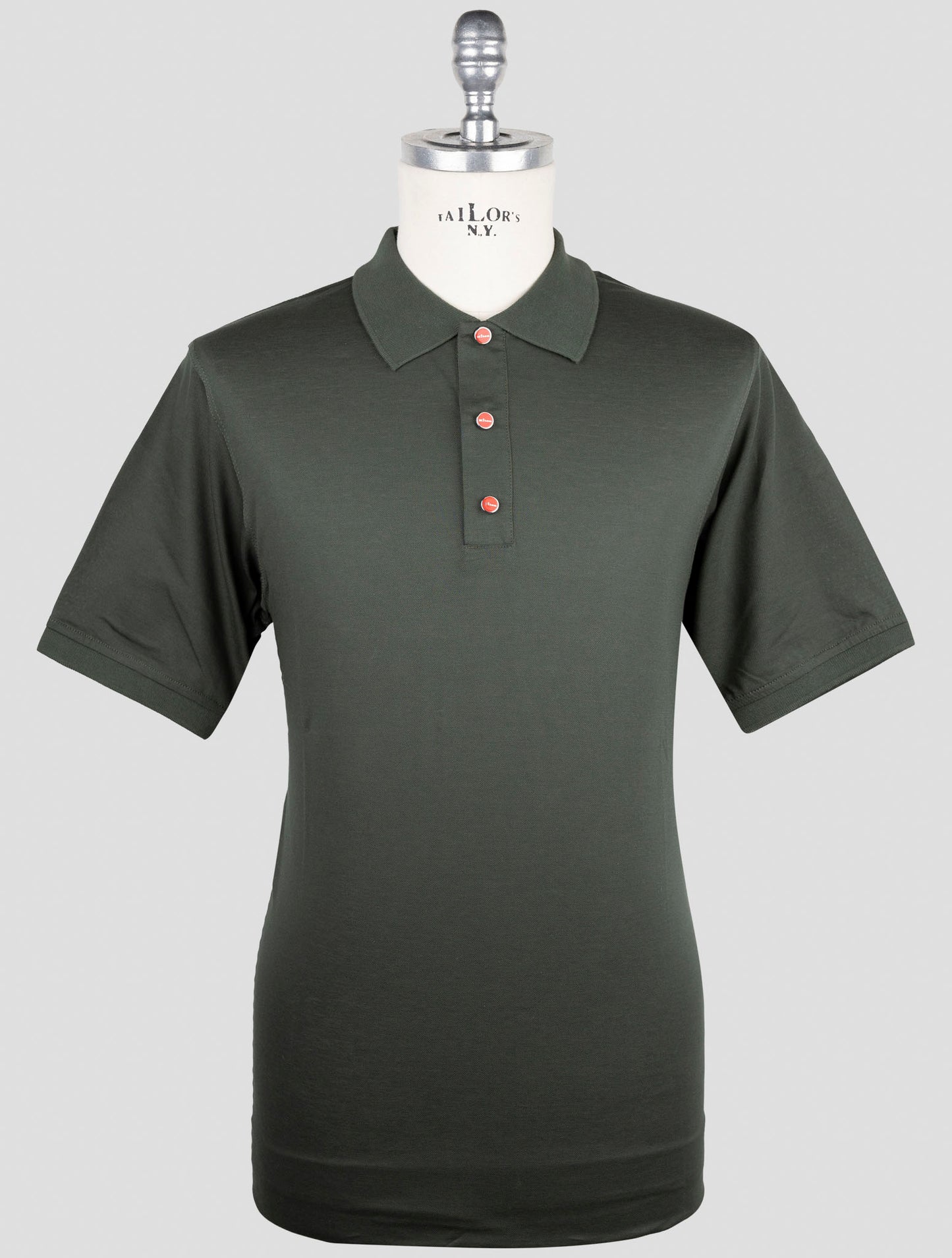 Kiton Green Cotton Polo