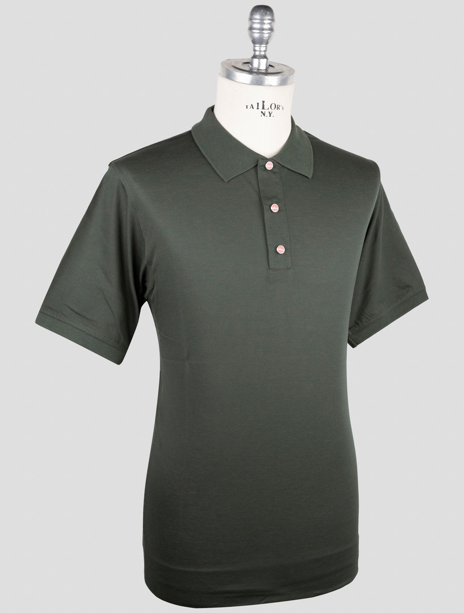 Kiton Green Cotton Polo
