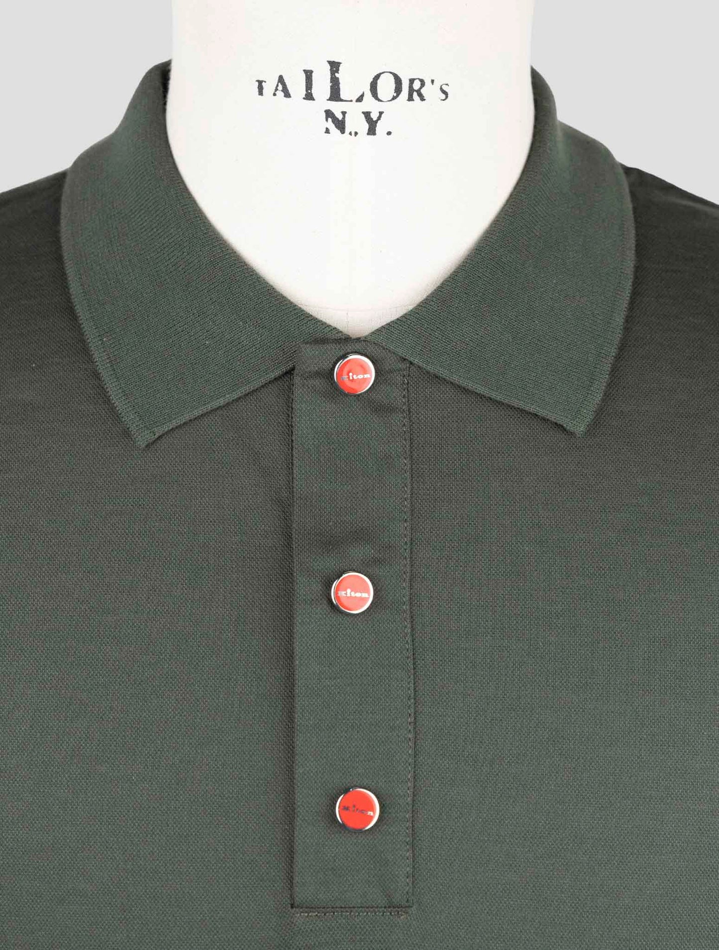 Kiton Green Cotton Polo