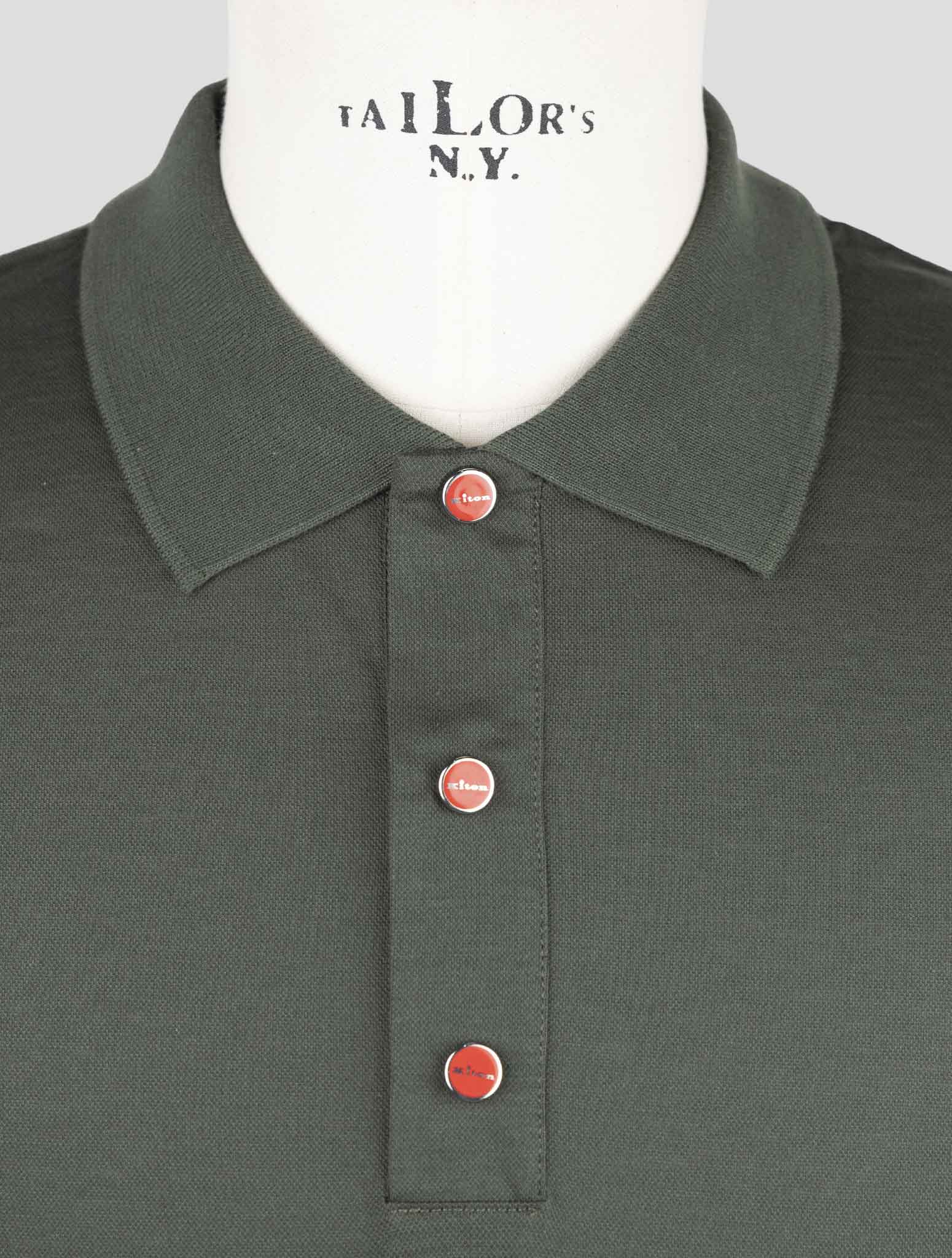 Kiton Green Cotton Polo