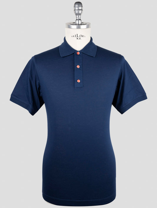 Kiton Blue Cotton Polo