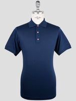 Kiton Blue Cotton Polo