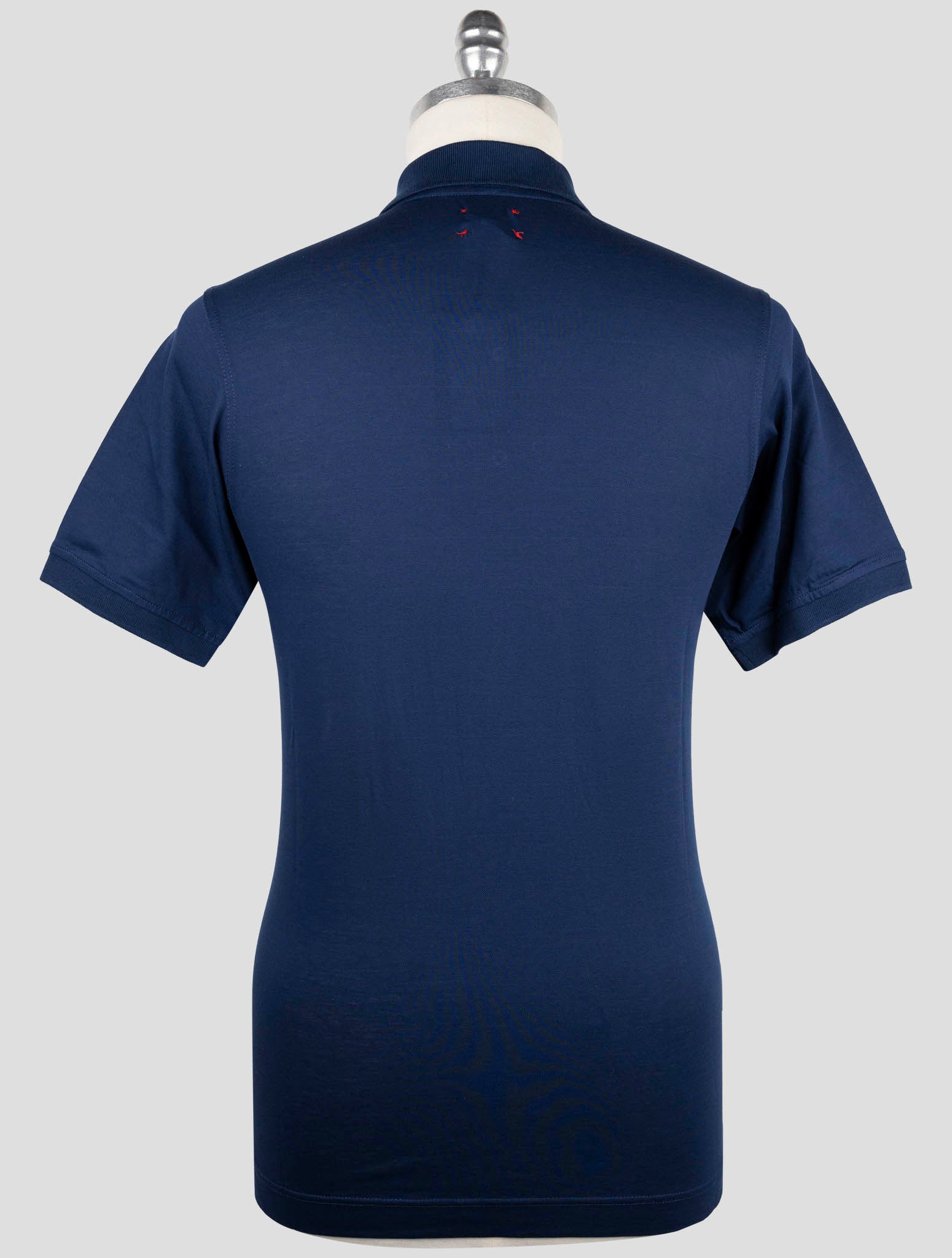 Kiton Blue Cotton Polo