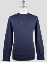 Kiton Blue Cotton Ea Sweater Crewneck