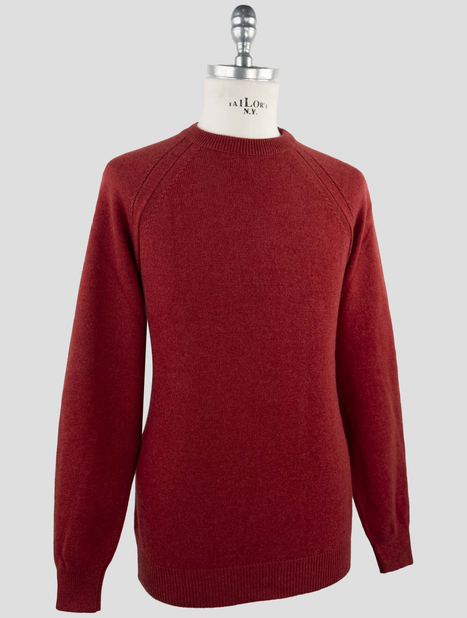 Kiton Red Cashmere Sweater Crewneck