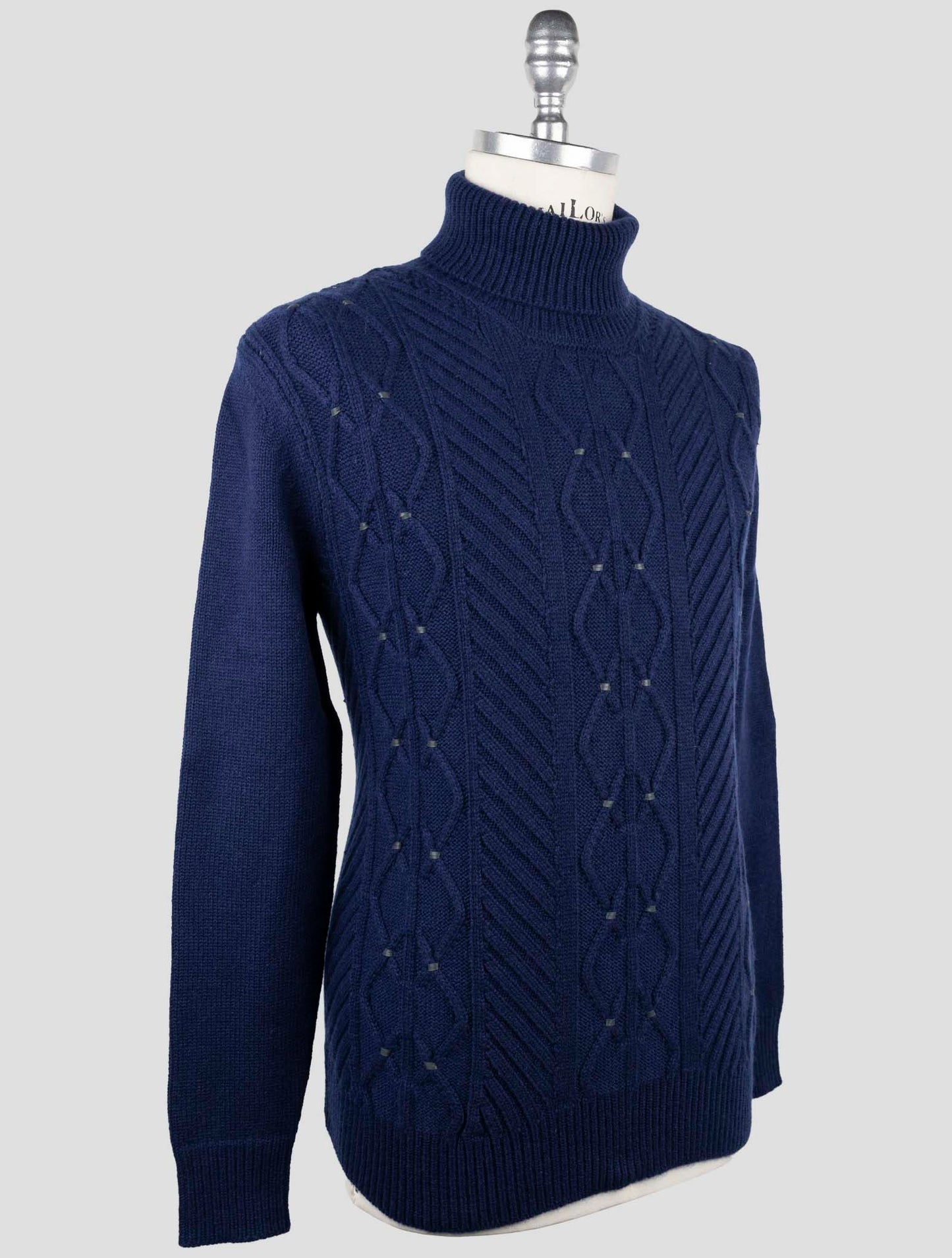 Kiton Blue Cashmere Sweater Turtleneck