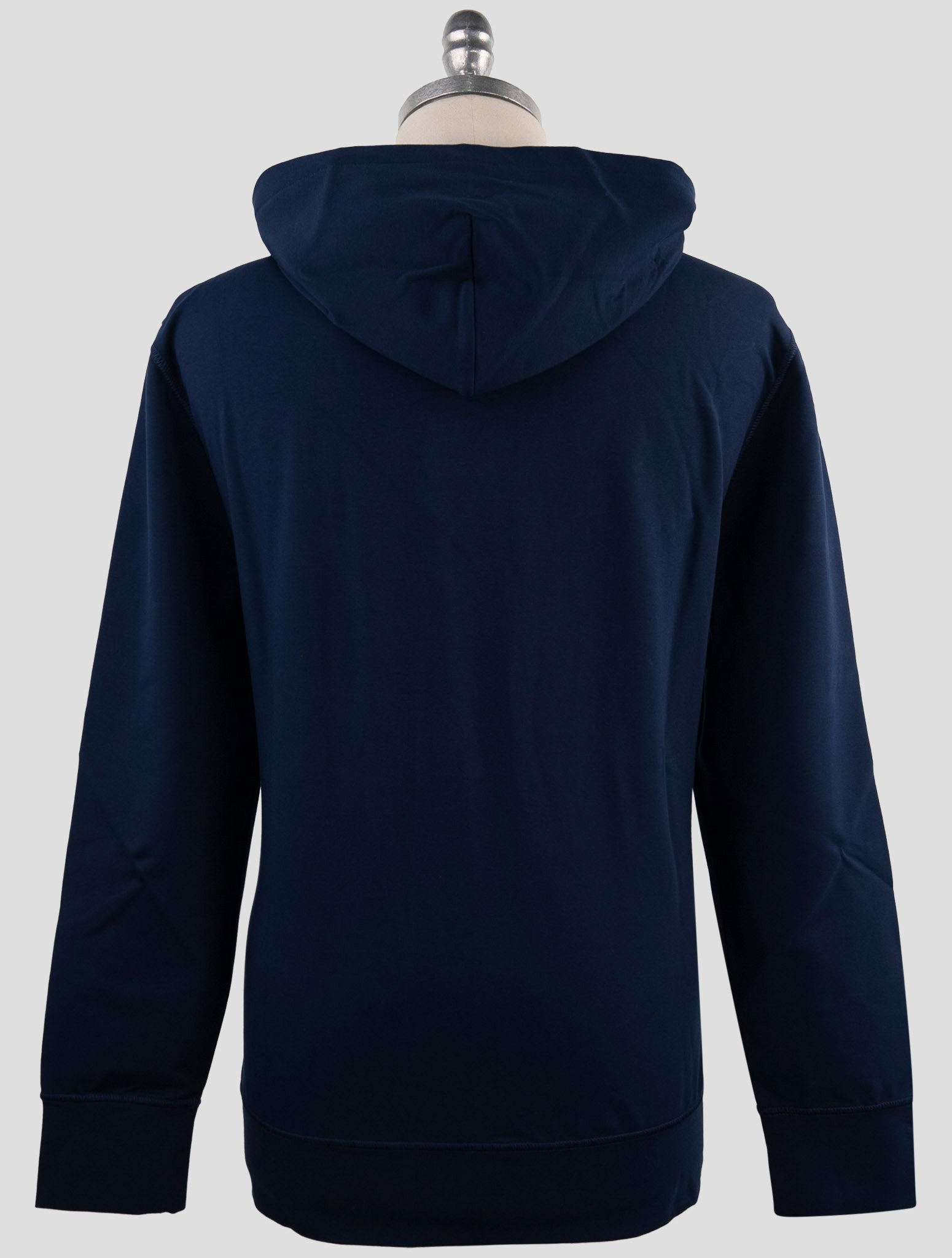 Kiton Blue Cotton Ea Sweater Hoddie