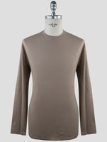 Kiton Taupe Cotton Cashmere Sweater Crewneck