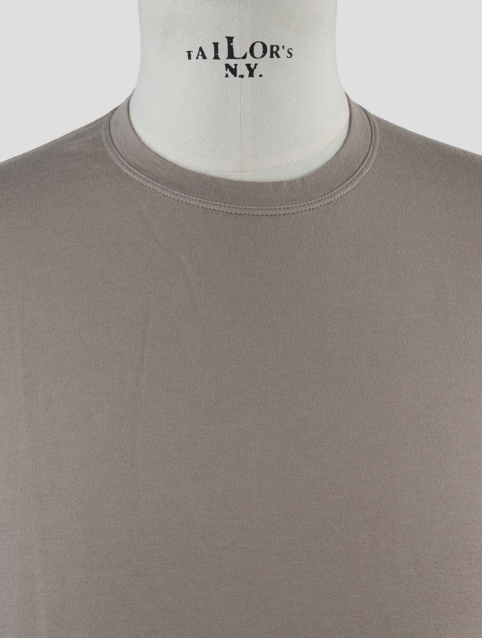 Kiton Taupe Cotton Cashmere Sweater Crewneck