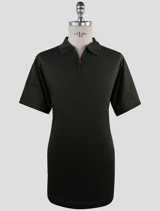 Kiton Green Cotton Polo