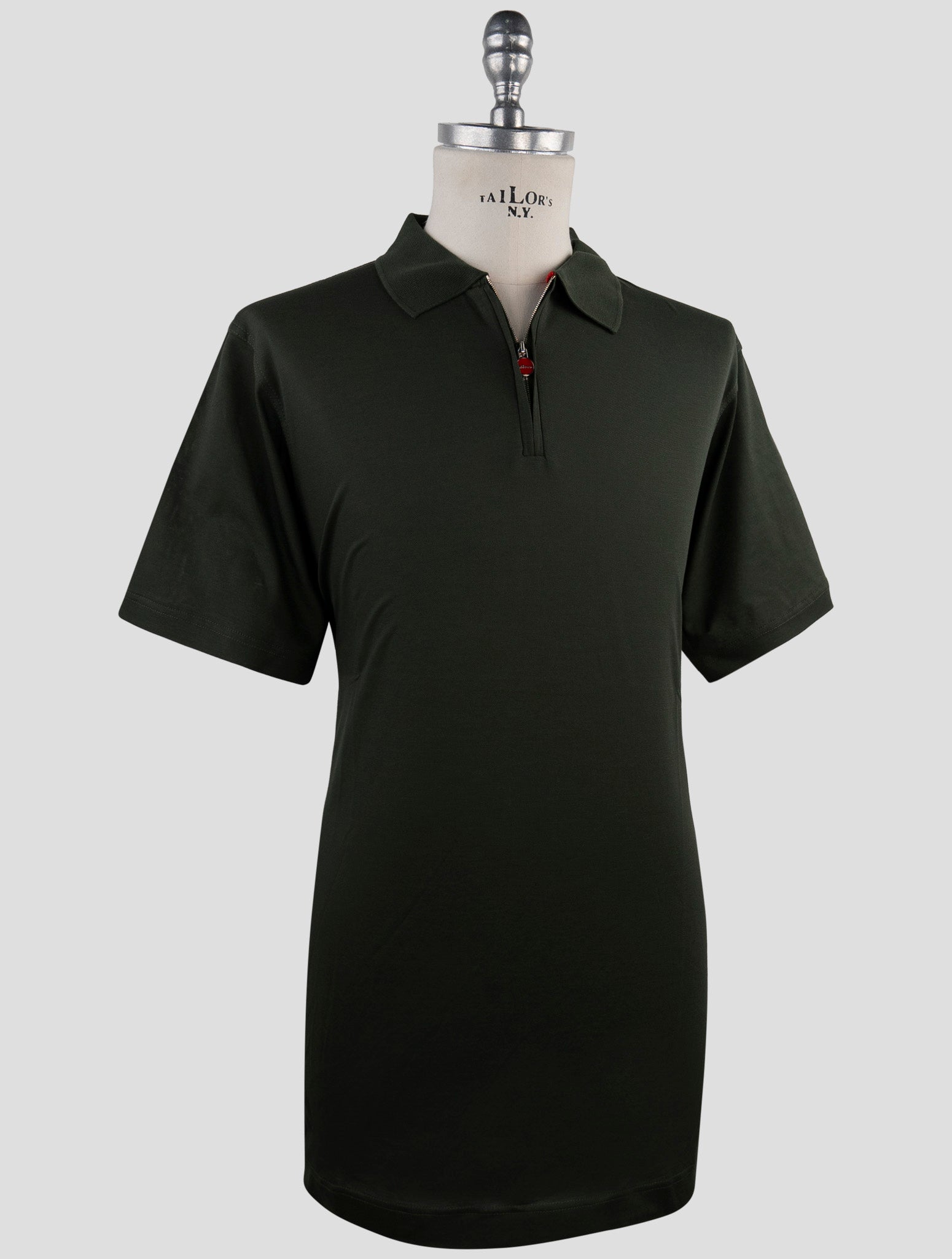 Kiton Green Cotton Polo