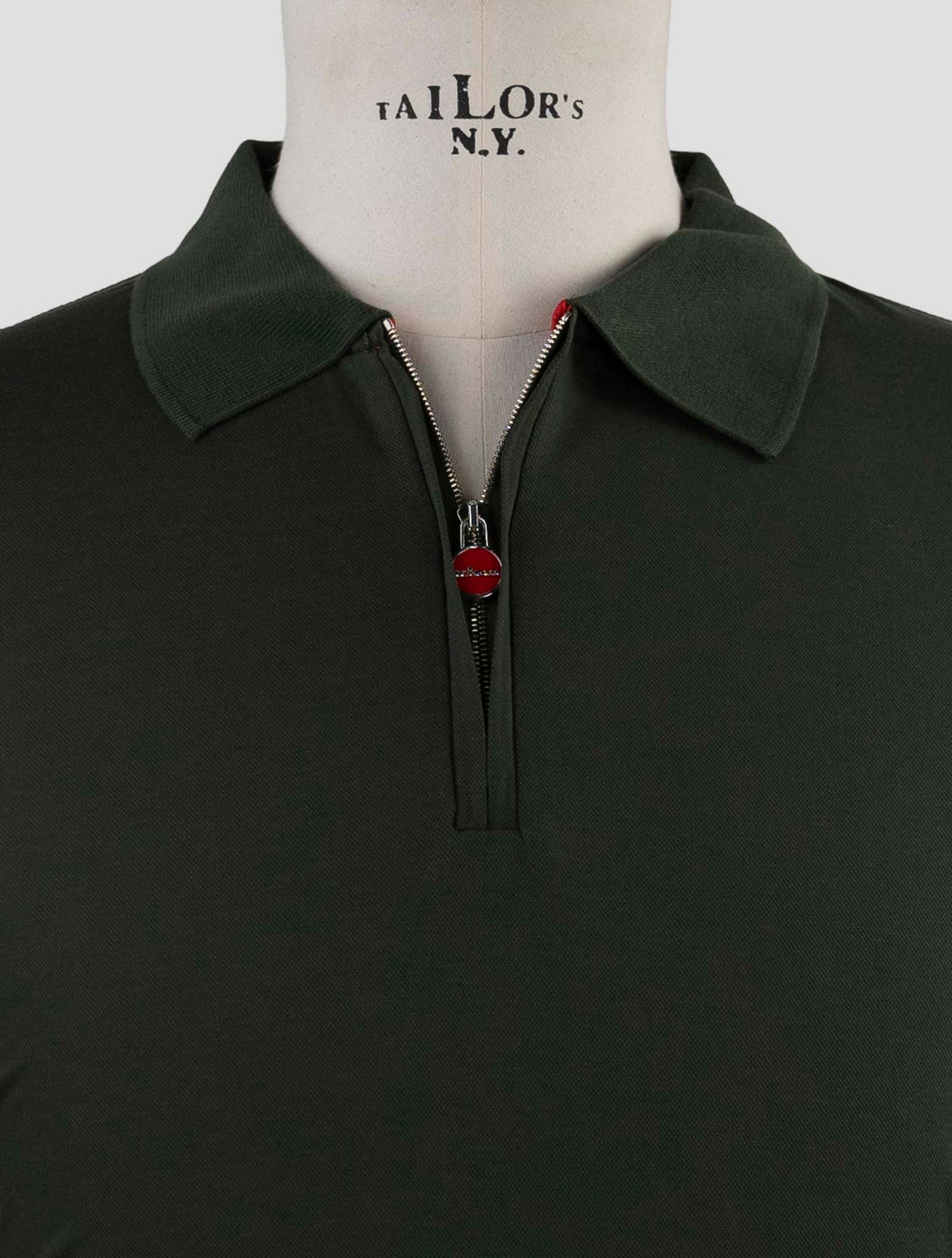 Kiton Green Cotton Polo