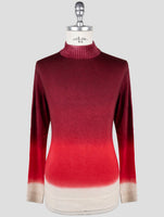 Kiton Burgundy Cashmere Silk Sweater Crewneck