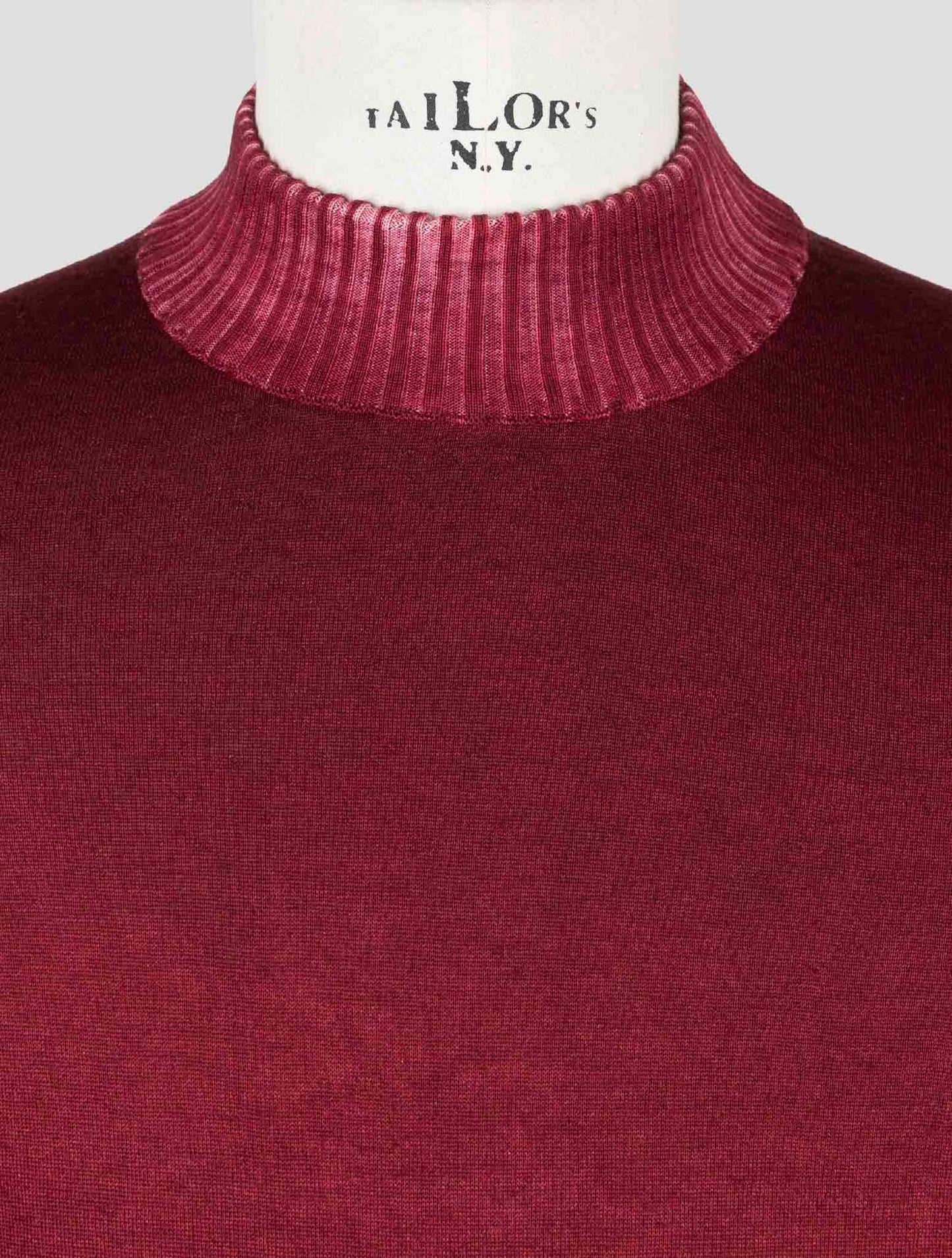 Kiton Burgundy Cashmere Silk Sweater Crewneck