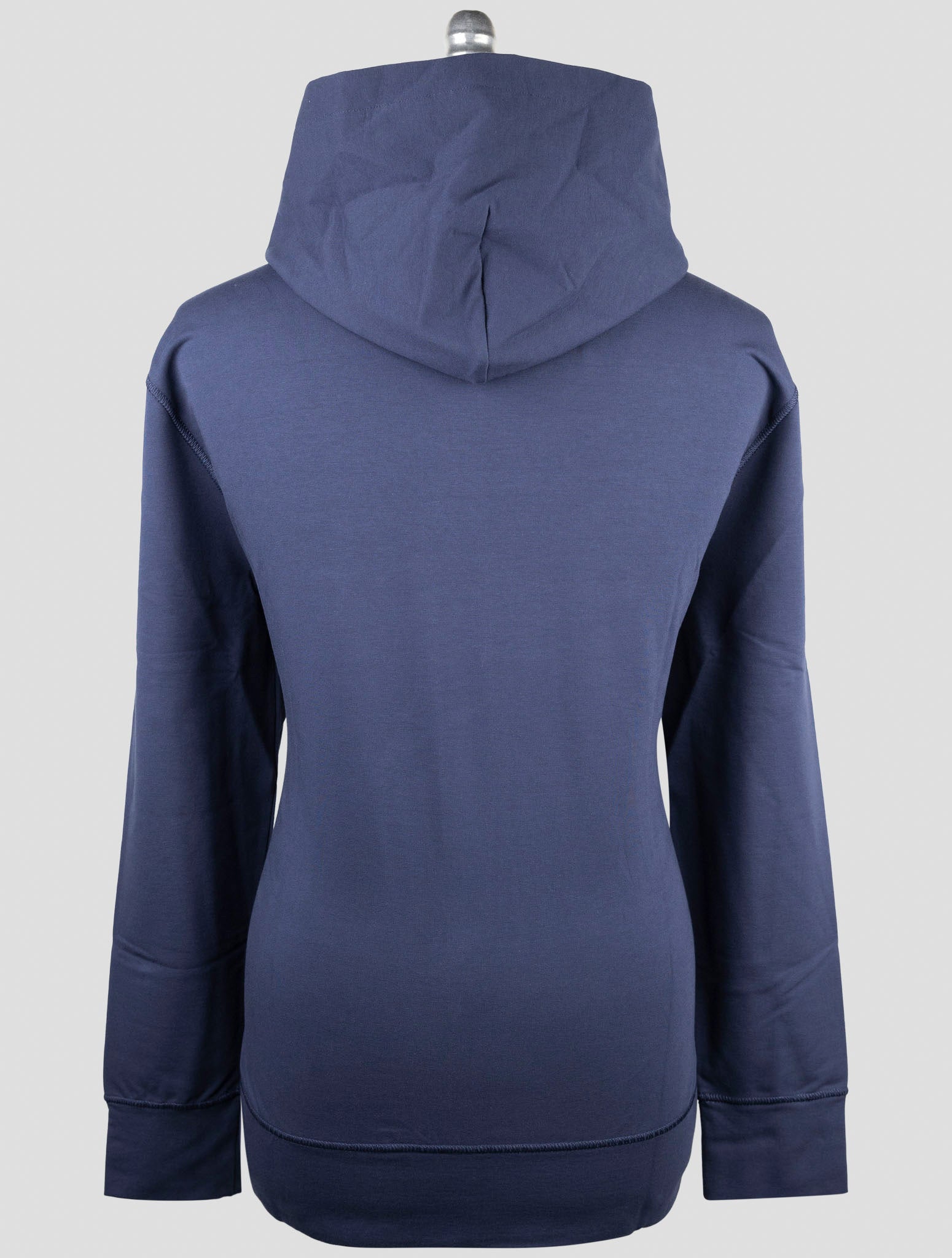 Kiton Blue Cotton Ea Sweater Hodie