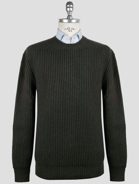 Kiton Green Cashmere Sweater Crewneck
