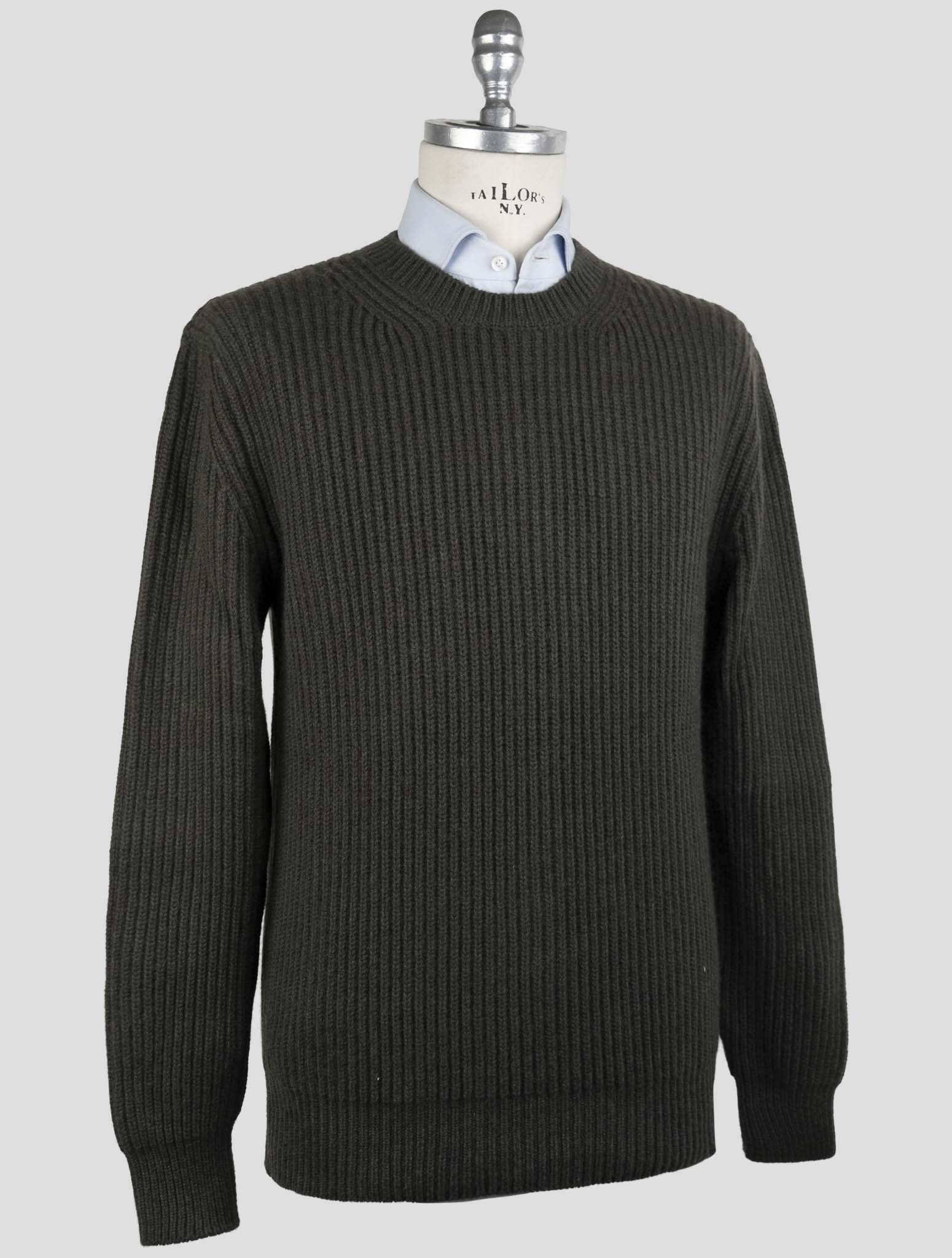 Kiton Green Cashmere Sweater Crewneck