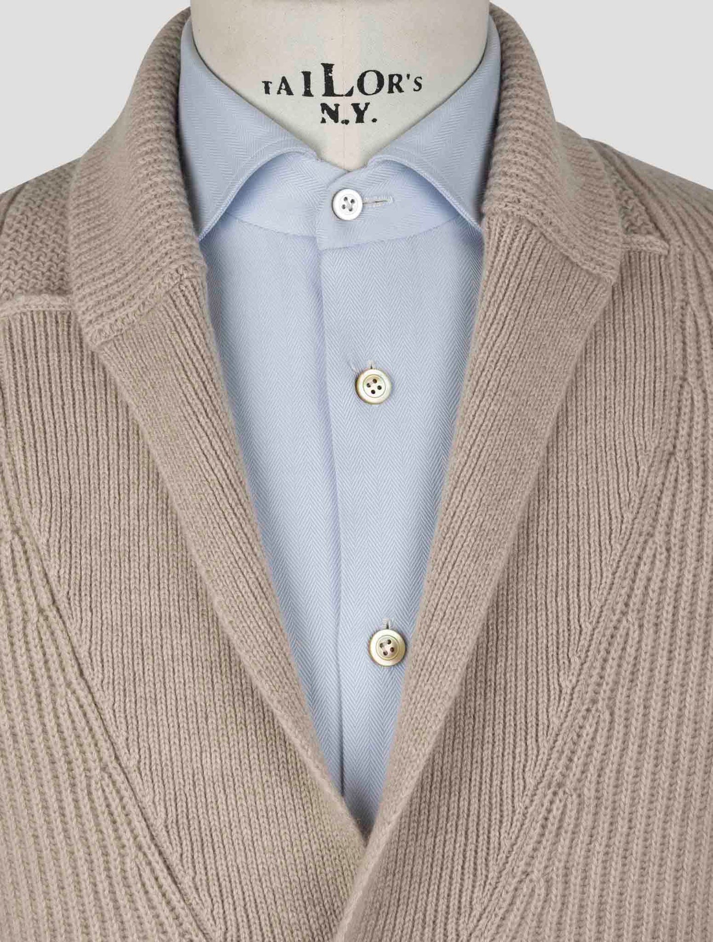Kiton Beige Cashmere Sweater Cardigan