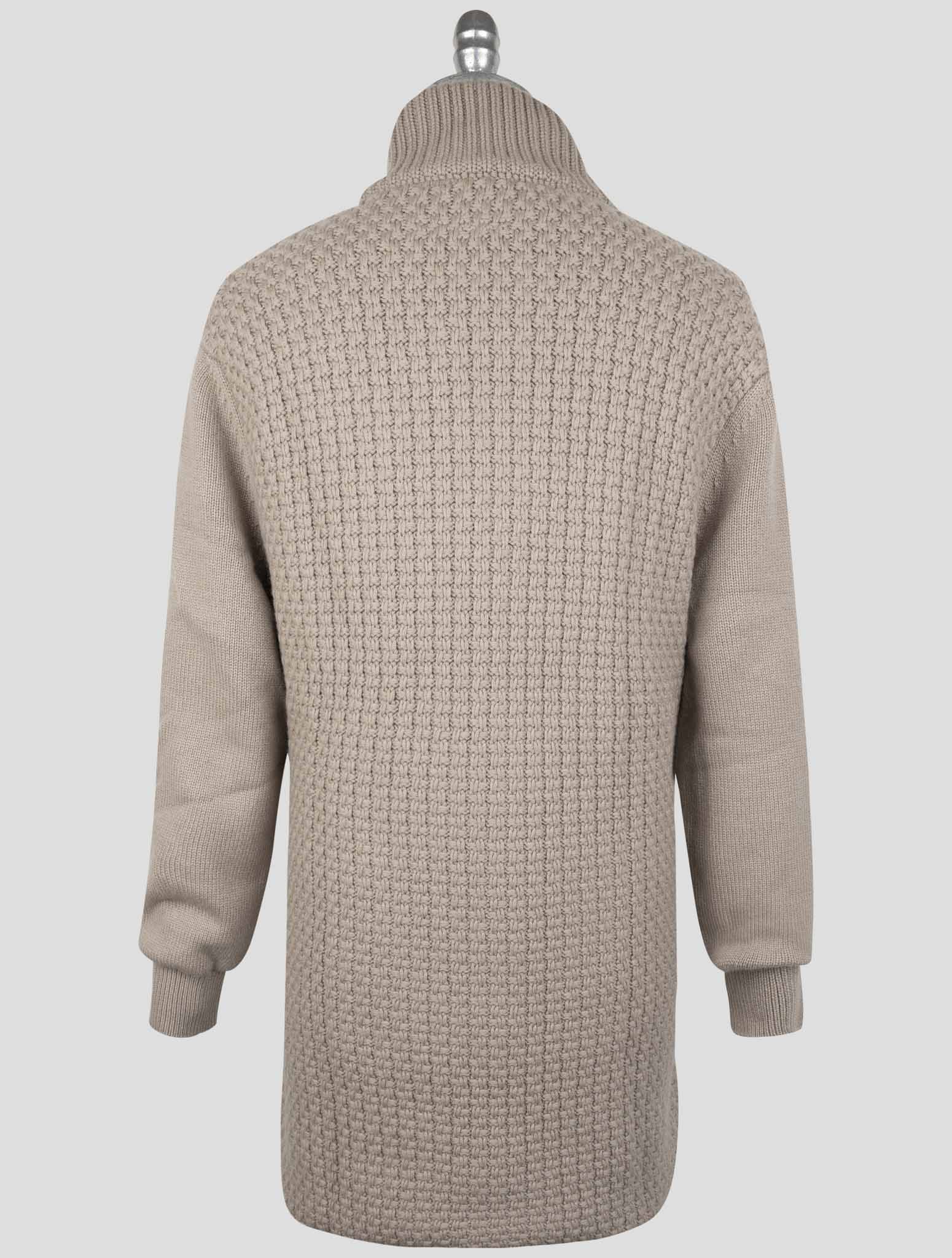 Kiton Beige Cashmere Sweater Cardigan