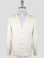 Kiton White Cashmere Sweater Cardigan