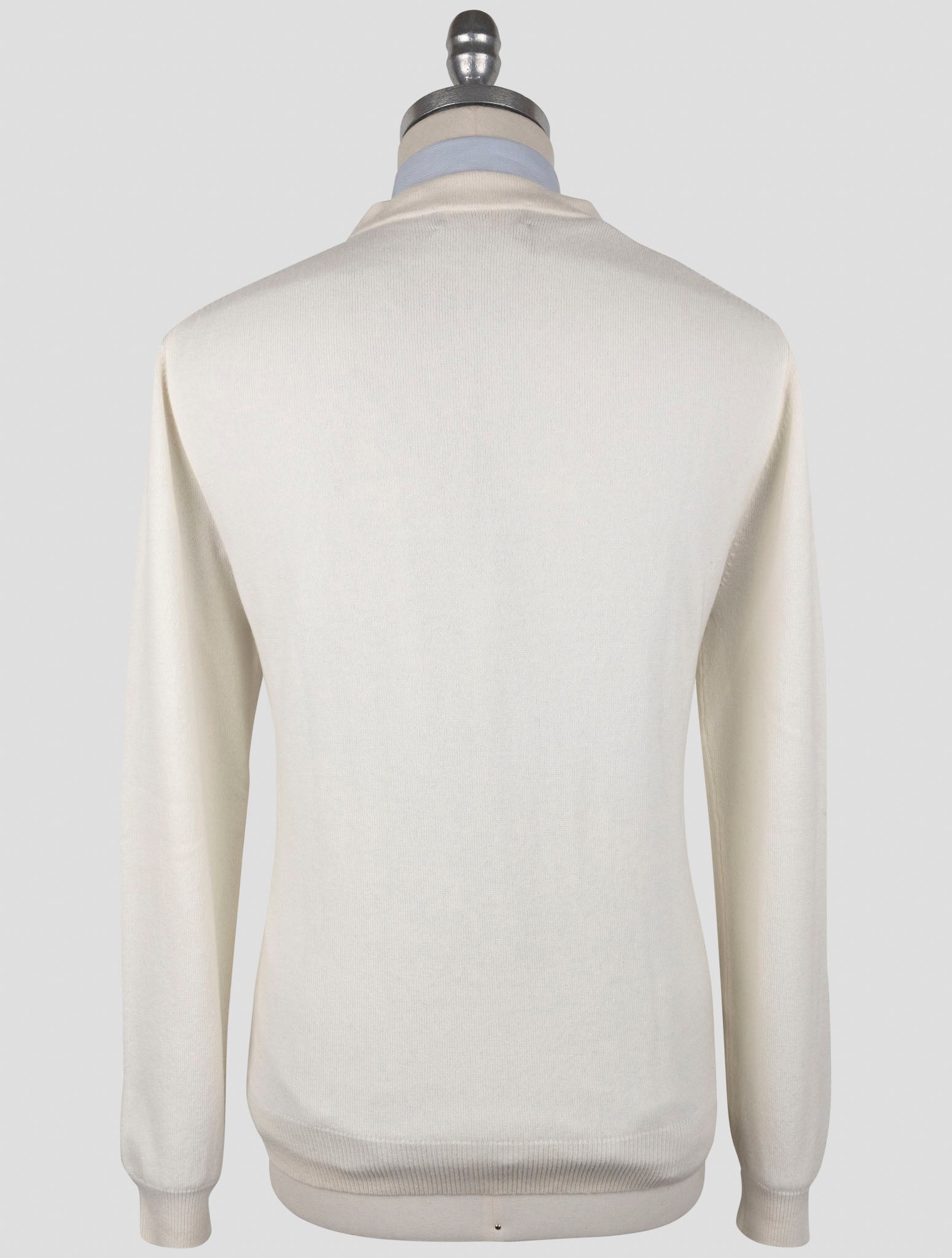 Kiton White Cashmere Sweater Cardigan