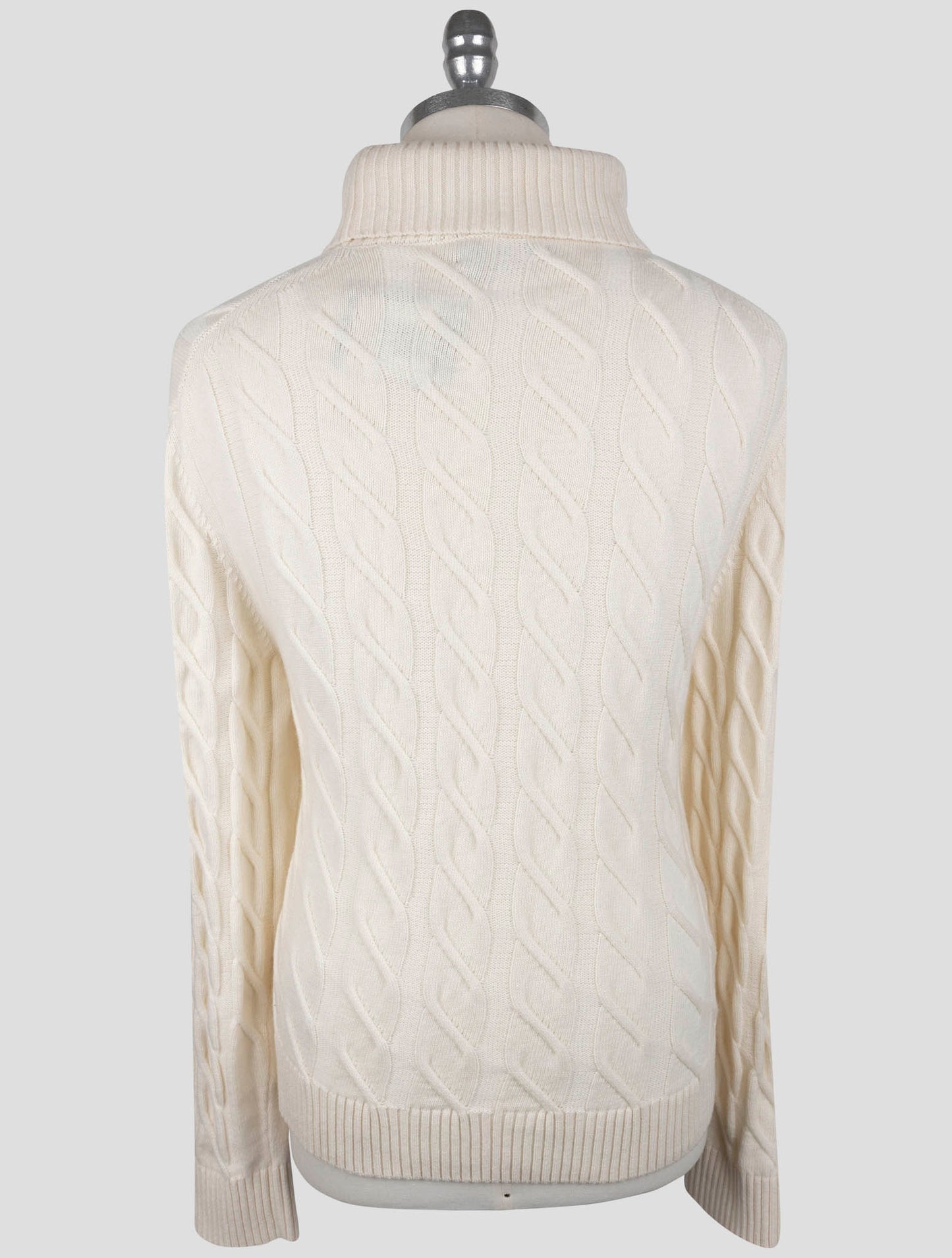 Kiton White Cashmere Sweater Turtleneck