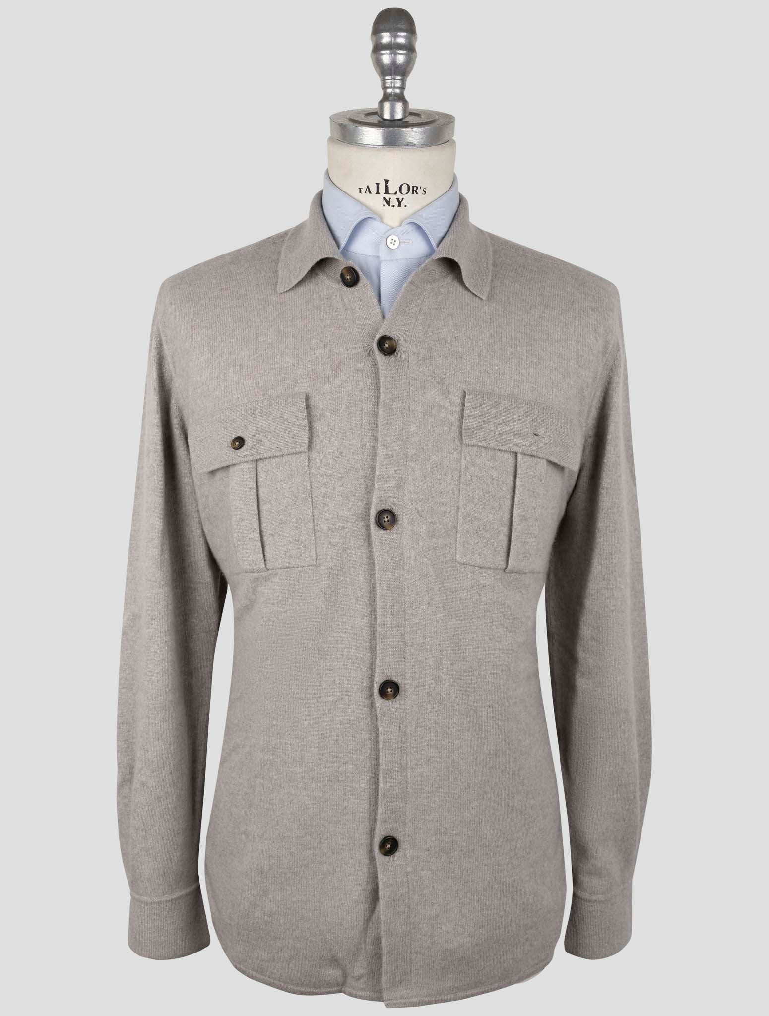 Kiton Gray Cashmere Sweater Cardigan