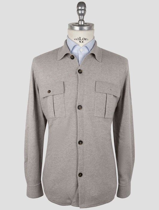 Kiton Gray Cashmere Sweater Cardigan