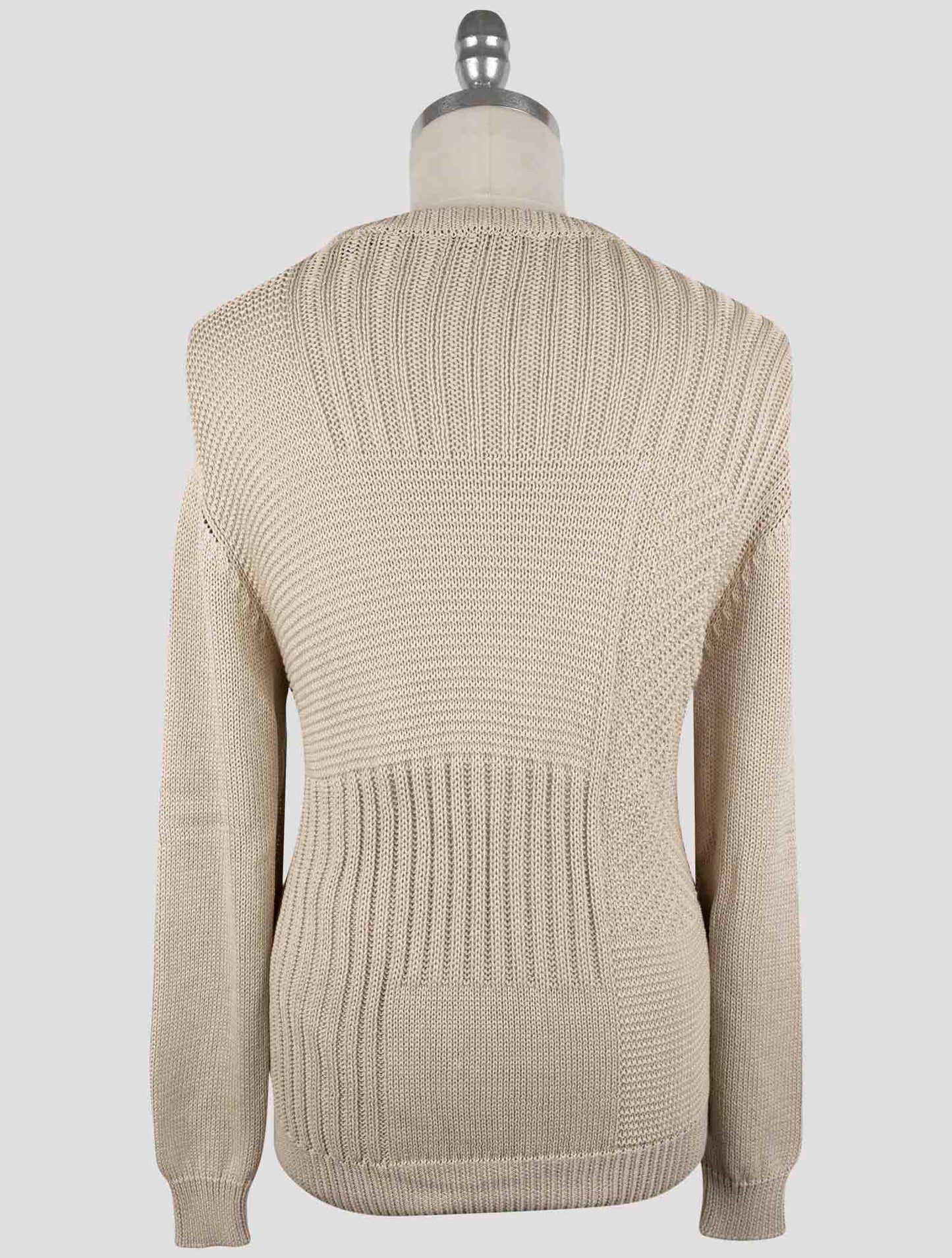 Kiton Beige Cotton Sweater Crewneck