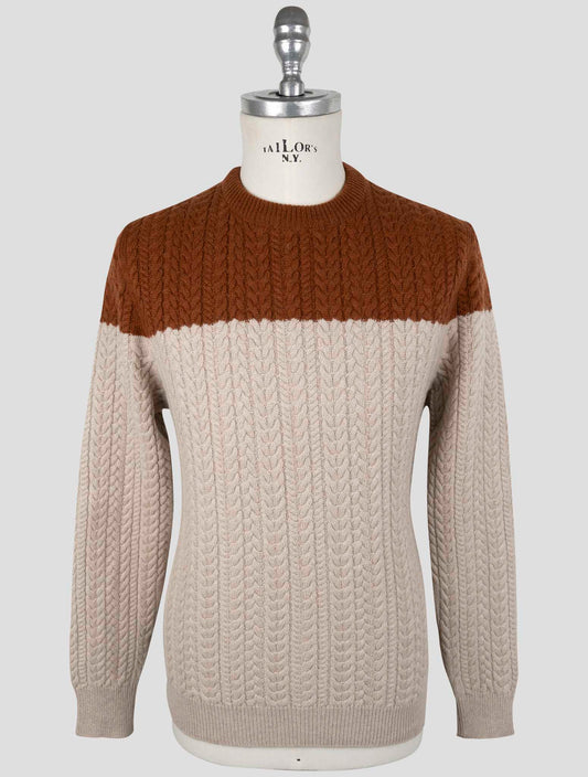 Kiton Brown Cashmere Sweater Crewneck
