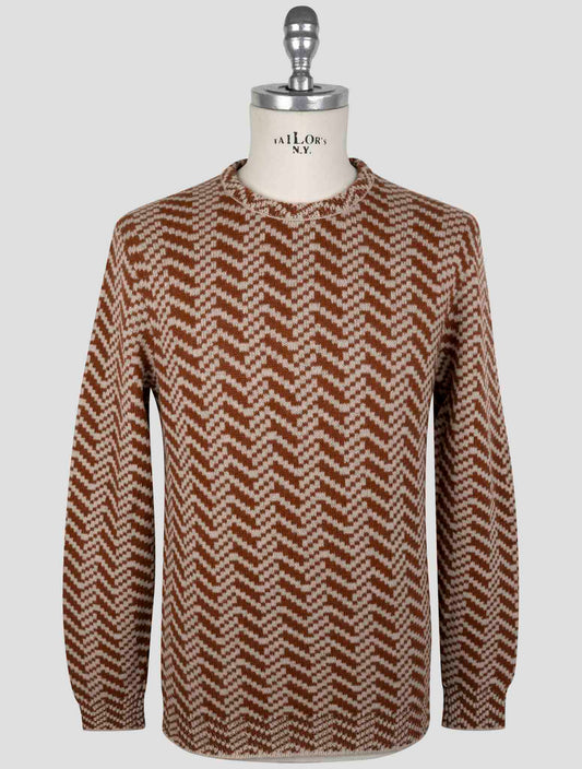 Kiton Brown Cashmere Sweater Crewneck