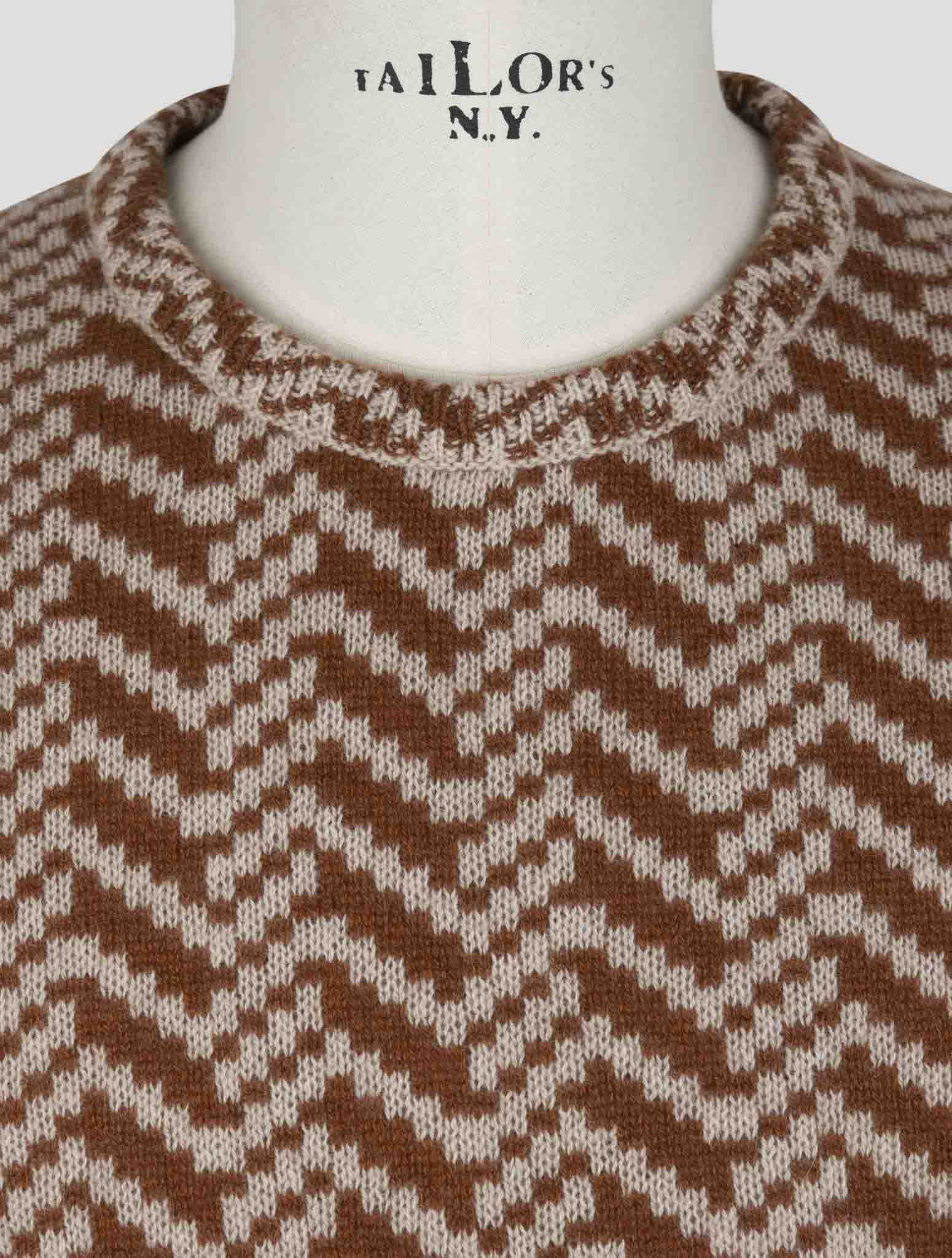 Kiton Brown Cashmere Sweater Crewneck