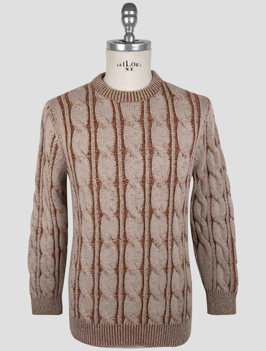 Kiton Brown Cashmere Sweater Crewneck