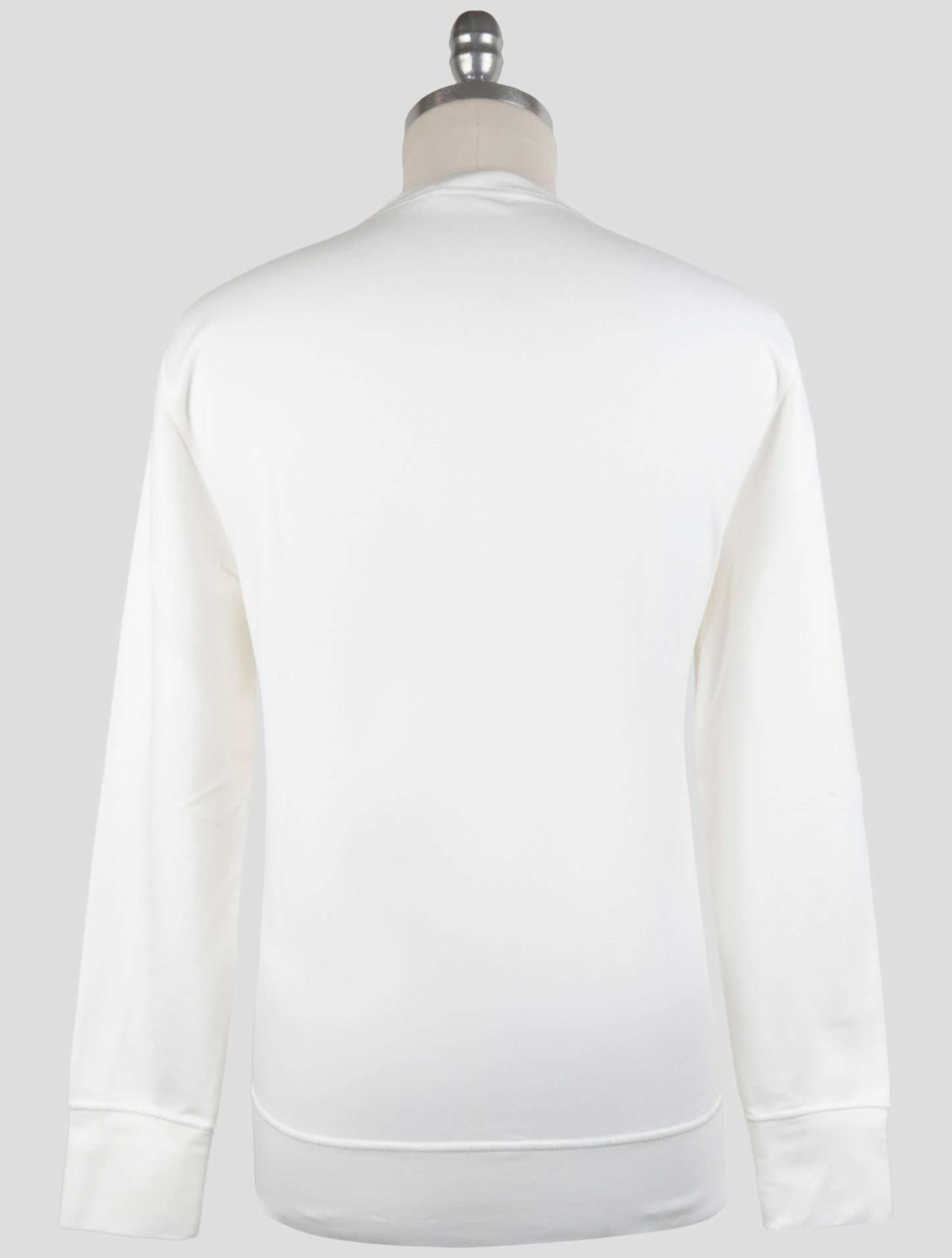 Kiton White Cotton Ea Sweater Crewneck