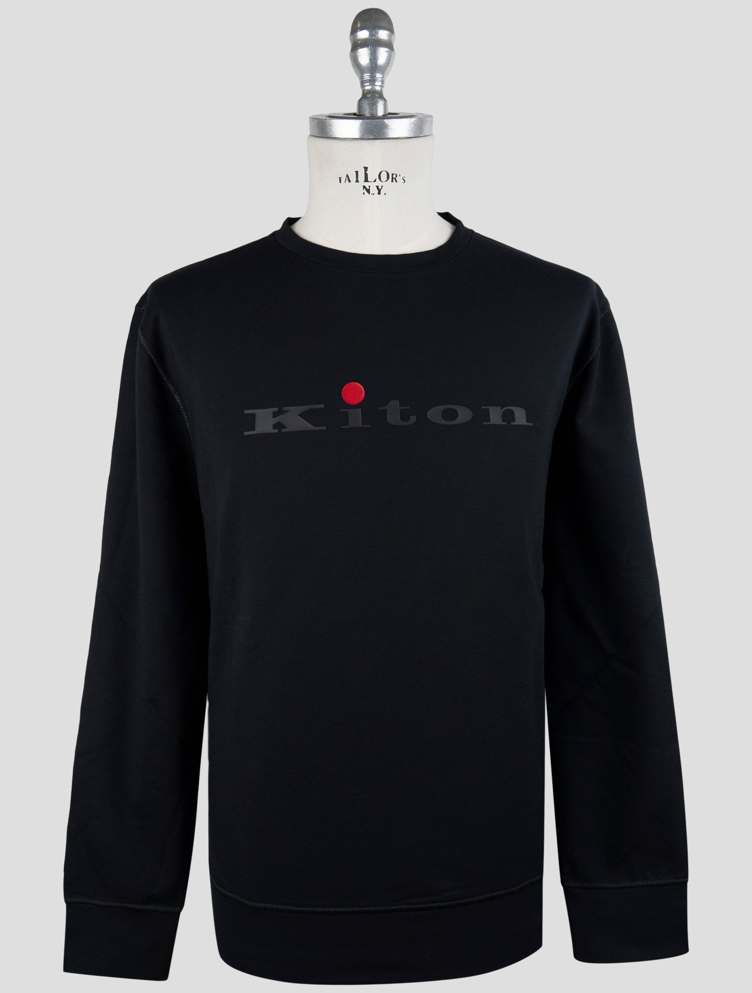 Kiton Dark Blue Cotton Ea Swater Crewneck