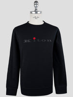 Kiton Dark Blue Cotton Ea Swater Crewneck